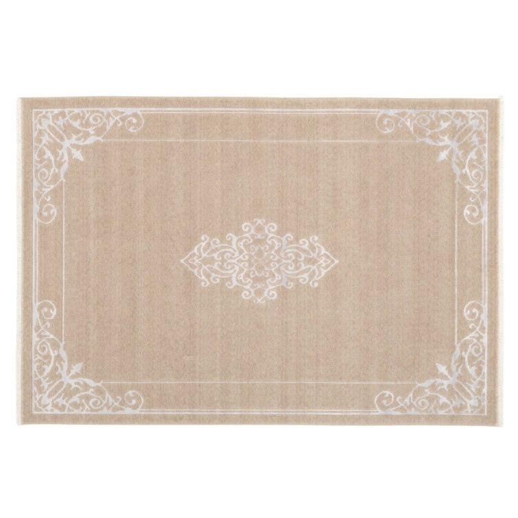 Astoria Grand Mossman Rayon From Bamboo/Wool Beige Rug Wayfair.co.uk